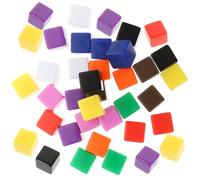 Beaupretty 30 Dés Vierges en Plastique Blanc, Cubes Carrés Lisses 6 Faces, Accessoires DIY pour Fabrication Personnalisée, Légers et Compacts, pour Jeux de Société et Activités Créatives