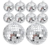 Beaupretty 30 pièces Boules Disco Miroir Décorations Suspendues pour Fête Mariage et Soirée Accessoires Ambiance avec Anneau de Suspension
