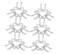 Beaupretty 30 Pièces Breloques Pour Ongles Argent Clous Ongles Forme De Nœud Décoratif Ensemble Pour Nail Art Diy