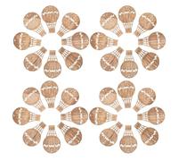 Beaupretty 30 Pièces de Découpes en Bois Montgolfière, Pièces en Bois pour Loisirs Créatifs, Ornements Légers et Lisses, Accessoires Bricolage DIY pour Décoration Maison, Fête et Photo