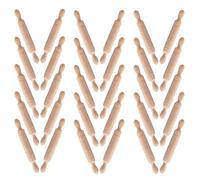 Beaupretty 30 Pièces Miniature Wooden Rolling Pin Set Natural Kitchen Baking Toy Dollhouse Accessories for Pretend Play and Party Favors
