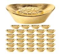 Beaupretty 30pcs Ornements Feng Shui en Alliage Doré Mini Yuanbao Élégants Symbole de Richesse et Prospérité Décoration Polyvalente pour Maison et Accessoires Photographique