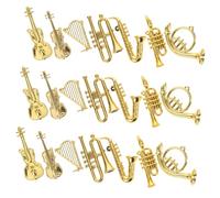Beaupretty 35 Pièces Miniatures Précises Violon Trompette Guitare pour Décorations de Poupée et Accessoires Miniatures