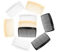 Beaupretty 36 pièces Peignes Latéraux Multi Dents Clips Peignes Français pour Accessoires Cheveux DIY Fixation Stable Plastique PC Blanc Noir Transparent