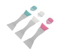 Beaupretty 3ensembles Pinceaux Visage Silicone Spatules Mini-applicateurs Maquillage Soins Peau Pinceaux Doux Petits Masques Argile Lotions Corps Couleurs Assorties Couleur Aléatoire