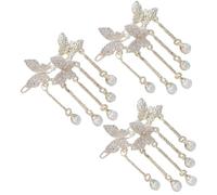 Beaupretty 3Pcs Gland Pince À Cheveux Mariée Pince À Cheveux Barrettes À x Petits Pains Clips Pour x Perle Pince À x Pinces À x x Gland De