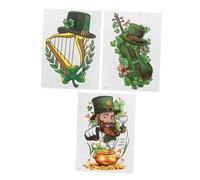 Beaupretty 3pièces Autocollants Pour Meuble Saint-patrick Décorations De Fête Irlandaise Étiquette Saint-patrick Autocollant Saint-patrick Pour Fêtes Et