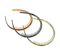 Beaupretty 3pièces Bandeaux Peigne Dents Unisexes Accessoires Cheveux Antidérapants Fixation Élégante Et Unique Pour Usage Quotidien Et Fêtes