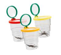Beaupretty 3pièces Boîte Agrandissement pour Insectes Support De Visualisation avec Loupe Intégrée Récipient Transparent pour Collecte Objets Naturels