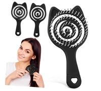 Beaupretty 3pièces Brosse à Démêler Avec Design Oreille De Chat Brosse Ventilée Pour Cheveux Mouillés Et Secs Idéale Pour Séchage Au Sèche-cheveux Voyages