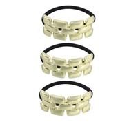 Beaupretty 3pièces Élastiques à Cheveux Géométriques Métal Décoratifs pour Femmes Accessoires pour Cheveux avec Style Vintage