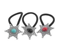 Beaupretty 3pièces Élastiques Cheveux Style Western Lot de Accessoires Cheveux Décoratifs Cowgirl