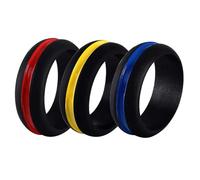 Beaupretty 3pièces Lot De Bagues Silicone Élégantes Pour Couple Bagues De Doigt Charmeuses Bijoux Pour Adultes