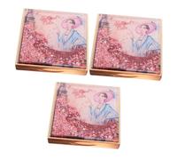 Beaupretty 3pièces Palette Vide Pour Fards à Paupières Boîte Avec Design Élégant Rose Doré Organisateur De Maquillage Pour Ombres Blush