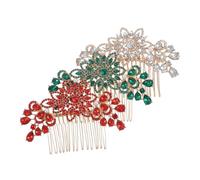 Beaupretty 3pièces Peigne Cheveux Mariage Strass Bijou Tête Fleur Épingle Cheveux Strass