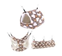 Beaupretty 3pièces Petit Nid pour Animaux de Compagnie avec Abri pour Hamster Maison pour Chinchilla et Cachette pour Hamster Nain et Accessoires pour Furet