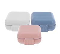 Beaupretty 3pièces Pilulier à Compartiments Format Poche Pour Voyages Et Usage Quotidien Boîte à Médicaments Hermétique Et Portable