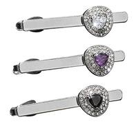 Beaupretty 3pièces Pinces à Cravate Pour Hommes Style Business Avec Pierres Précieuses Lot De Design Élégant Pour Costume Et Cérémonie