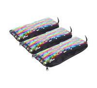 Beaupretty 3Pièces Pochette à Paillettes Trousse de Portable Rangement Élégant pour Cosmétiques Écouteurs et Articles de Toilette pour Voyage et Usage