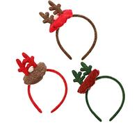 Beaupretty 3pièces Serre-tête De Noël Cheveux Accessoire Coiffe De Fête Couvre-chef De Cerf Noël Spectacle