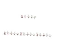 Beaupretty 4 Ensembles Anneau D'ongle Anneau De Bout D'ongle Bague Pour Femme Bagues Pour Filles Anneau à Ongles Anneaux D'ongle De Doigt Décor D'ongles Anneaux Rouges Blanche De Zinc