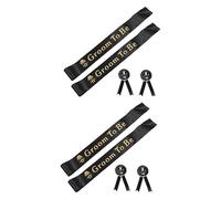 Beaupretty 4 Ensembles Ceinture D'étiquette Du Futur Marié Pailleté Insignes Faire La Fête Fierté Broder De Mariée Accessoire Scintillant Célibataire Mariage Noir Chiffon