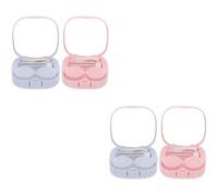 Beaupretty 4 Ensembles Étui à Lentilles de Contact Portable de Boîtes Élégantes Ciel et Rangement Pratique et Étanche pour Voyages et Usage