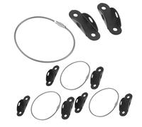 Beaupretty 4 ensembles Fixations Murales pour Meubles Sangles de Sécurité pour Étagères et Meubles Protection Basculement pour Garçon Fille Kit de Sécurité Mural Nylon avec Vis Incluses Noir