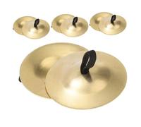 Beaupretty 4 Paires Cymbales à Doigts Laiton Mini Style Tambour Sons Clairs pour Danse Du Ventre pour Adultes et Instrument de Percussion Zills pour et Performances
