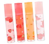 Beaupretty 4 Pièces à lèvres aux fruits repulpant les lèvres brillant à aux fruits cool kit gloss lot gloss pommade à transparente rouge à hydratant Plastique