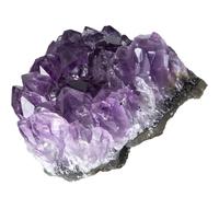Beaupretty 4 Pièces amas de cristaux naturels bijou gemstone grappe d'améthyste cristaux bruts groupes décor ornement en pierre de cristal Pierre de cristal naturel minéraux naturels Violet