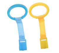 Beaupretty 4 pièces Anneaux de Tirage Garçon Fille pour Lit et Parc Accessoires de Parc pour Garçon Fille Anneaux de Soutien pour Apprentissage Marche Plastique Sécurisé Faciles à Saisir