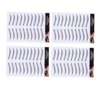 Beaupretty 4 Pièces Autocollants pour Sourcils 6d Imperméables Marron en Feuille Transfert D'eau Réutilisables pour Filles Maquillage Naturel et Facile