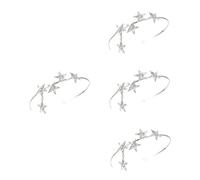 Beaupretty 4 Pièces bandeau pentagramme couronne de déesse Coiffe femme bandeau de maquillage accessoires de cheveux d'or décor de mariage coiffe en strass cerceau de cheveux femme