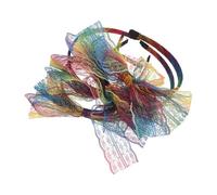 Beaupretty 4 Pièces Bandeaux à Nœud en Dentelle pour Femmes Accessoires Rétro Vintage avec Grand Nœud Coloré pour Fêtes à Thème et Look Européen