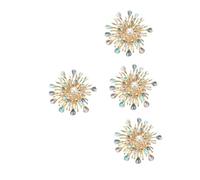 Beaupretty 4 Pièces Broche Perle Broche Châle Tournesol Strass Brillant Fleur Épinglette Décorative Revers En Émail De Tournesol Fille Alliage De Zinc