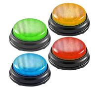 Beaupretty 4 pièces Buzzers de Électroniques pour Garçon Fille Ensemble de Boutons Lumineux et Sonores pour Jeux de Trivia Classe et Événements Ludiques