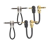 Beaupretty 4 pièces Câble de Patch pour Guitare Électrique de Câbles Durables pour Effets Musicaux Connecteurs Dorés et Argentés Accessoire Pratique pour Musiciens