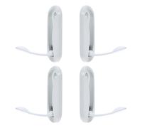 Beaupretty 4 Pièces Crochets Muraux Pliables en Alliage D'aluminium Blanc pour Suspendre Clés et Paquet, Design Invisible, Installation Facile et Gain de Place pour Salle de Bain
