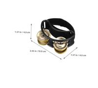Beaupretty 4 Pièces Double Rangée Tambourin Pied Métallique Pédale Ergonomique Confortable avec Grelots pour Performances Musicales Adultes Enrichit Sonorité pour Concerts et Enseignement