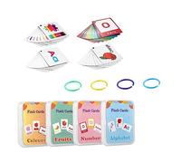 Beaupretty 4 pièces Éducatives pour Garçon Fille Apprentissage de Anglais avec Animaux Couleurs et Fruits Outils de Développement Mémoire et Reconnaissance des Mots