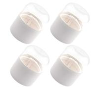 Beaupretty 4 Pièces Ensemble de 4 Porte-Éponges à Maquillage en Plastique Transparent, Support de Séchage 7,6 CM Plateau Intégré, Étui Rangement Compact Réutilisable, Voyage et Usage