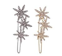 Beaupretty 4 Pièces épingle à cheveux flocon de neige pinces cheveu hairpin accessoires de cheveux pour femmes accessoires pour cheveux étoiles pince à cheveux barrettes à cheveux coup clip