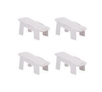 Beaupretty 4 Pièces Étagère à Chaussures Blanc, Support à Double Couche PP | Rangement Simple pour Slippers et Canvas Shoes, Usage Maison ou Boutique, Gain de Place, Stable