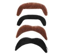 Beaupretty 4 Pièces Faux Barbes Réalistes pour Hommes Accessoires de Déguisement pour Halloween Fêtes Masquées et Performances Théâtrales Facile à Fixer Multi Occasions Effet Réaliste