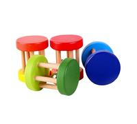 Beaupretty 4 Pièces Hochet Bois pour Garçon Fille Clochettes Manuelles Légères et Sécurisées Jouets Déveil Sensoriel pour Garçon Fille Couleurs Aléatoires Couleur Aléatoire