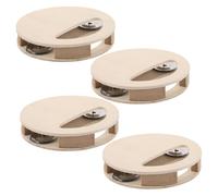 Beaupretty 4 Pièces Kit de Hochet Bois Naturel Diy pour Bébés Sensoriel Montessori pour Activité Manuelle de Peinture et Développement Précoce