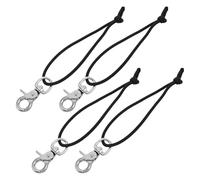 Beaupretty 4 Pièces Laisse de Fixation de Snowboard avec Fermoir, 550lb, | Alliage et Corde Élastique Nylon Latex, Système Réglable Antidérapant, Léger, Résistant au Froid pour Voyage