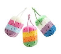 Beaupretty 4 Pièces Lot de 3 Éponges Exfoliantes Corps en Maille Alvéolée Multicolore, Éponges Gommage Corporel, Nettoyage Profond, Hydratantes et Adaptées à Toute la Famille, 3 Couleurs