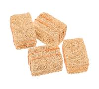 Beaupretty 4 Pièces Lot de Décorations Miniatures de Foin Carrées Paille Naturelle pour Maison de Poupée Ornements Automne pour et Photo Prop